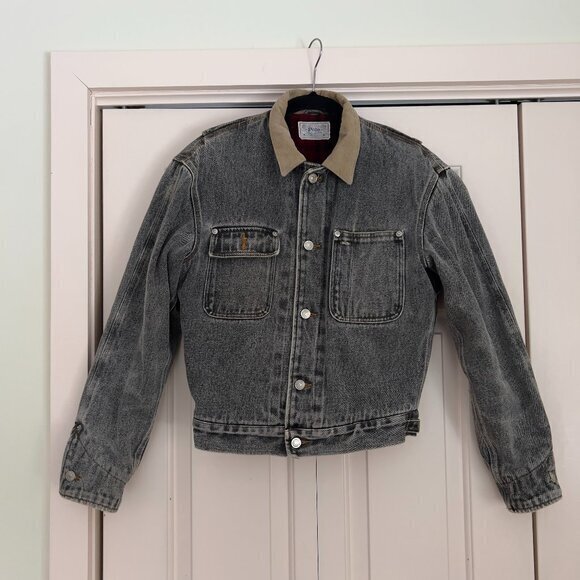 Polo Ralph Lauren Jackets & Blazers - Vintage 1990 Polo Ralph Lauren Flannel Lined Denim Trucker Jacket